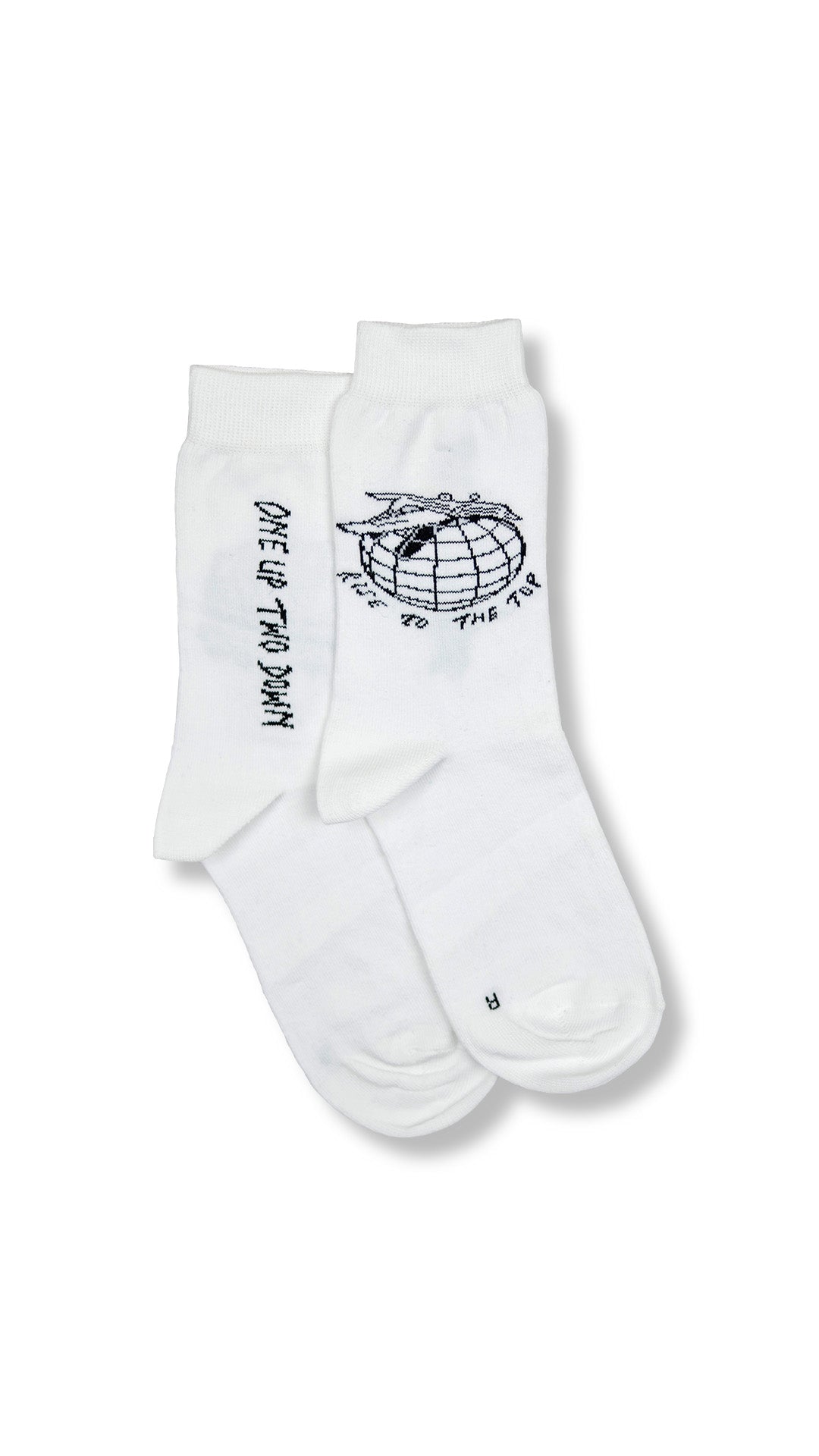 ‘’Rise to the top’’ white socks